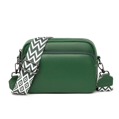 Stylish and functional genuine leather crossbody bag for women with interior organization pockets