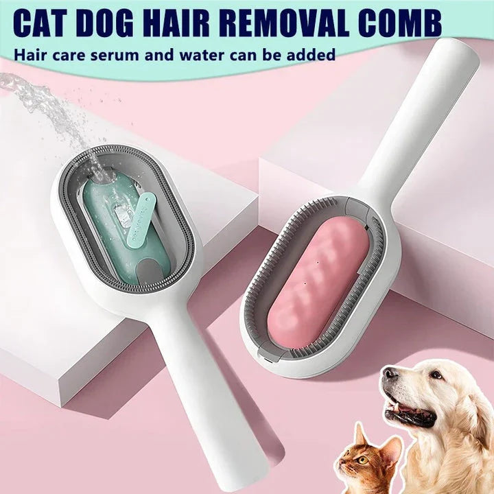 Multifunctional Cat Grooming Brush with double-sided design and skin-friendly comb teeth