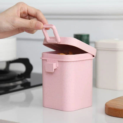 Eco-Friendly Leakproof Food Storage Container with Wheat Straw and Durable Plastic Design