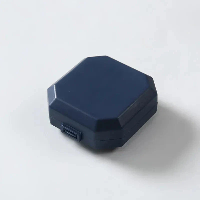 Compact Portable Pill Box with 6 Compartments for Organizing Medication on the Go