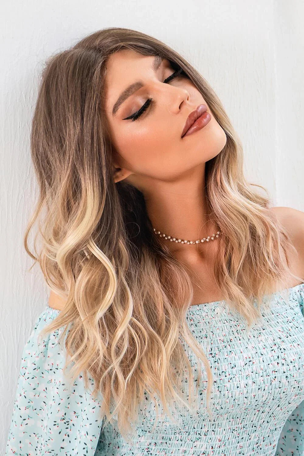 Premium 24-inch long wave lace front wig with 150% density, featuring a natural-looking lace front and elegant waves for a head-turning look.