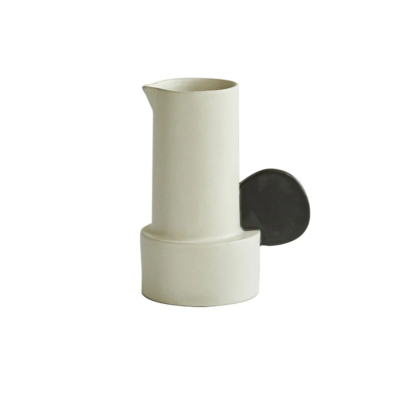 Trendha Ceramic Vase with Misty Moon Finish - Handcrafted Home Decor Accent Piece