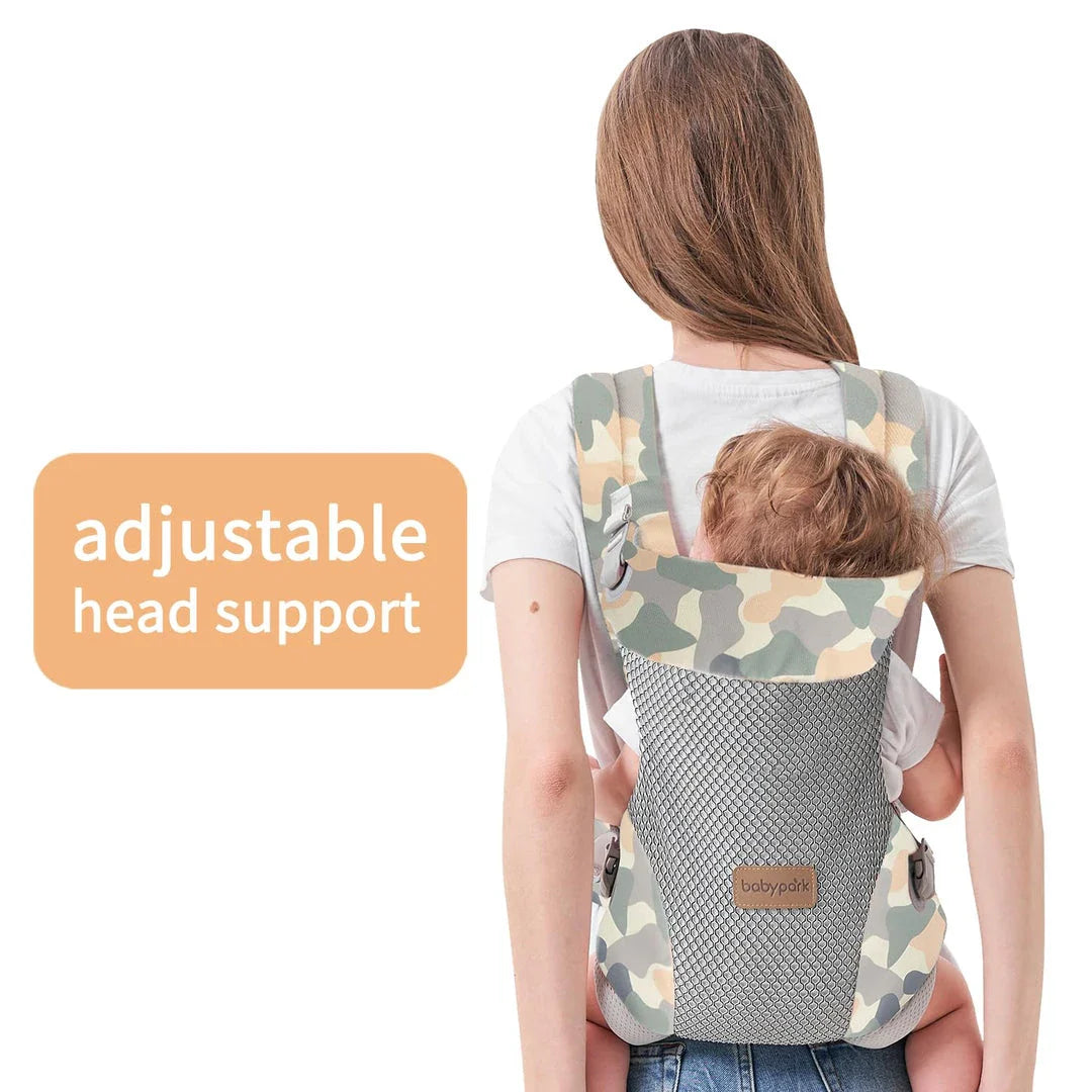 Premium Newborn Baby Carrier with Ergonomic Support, Versatile 3-in-1 Design, and Breathable Cotton Fabric