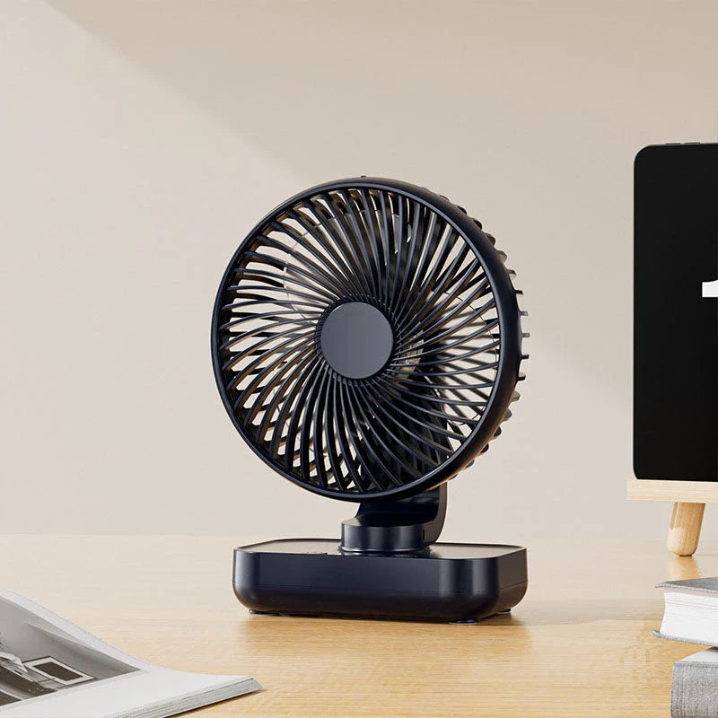 Powerful Portable USB Desk Fan with 4 Customizable Cooling Speeds for Home, Office, and Travel