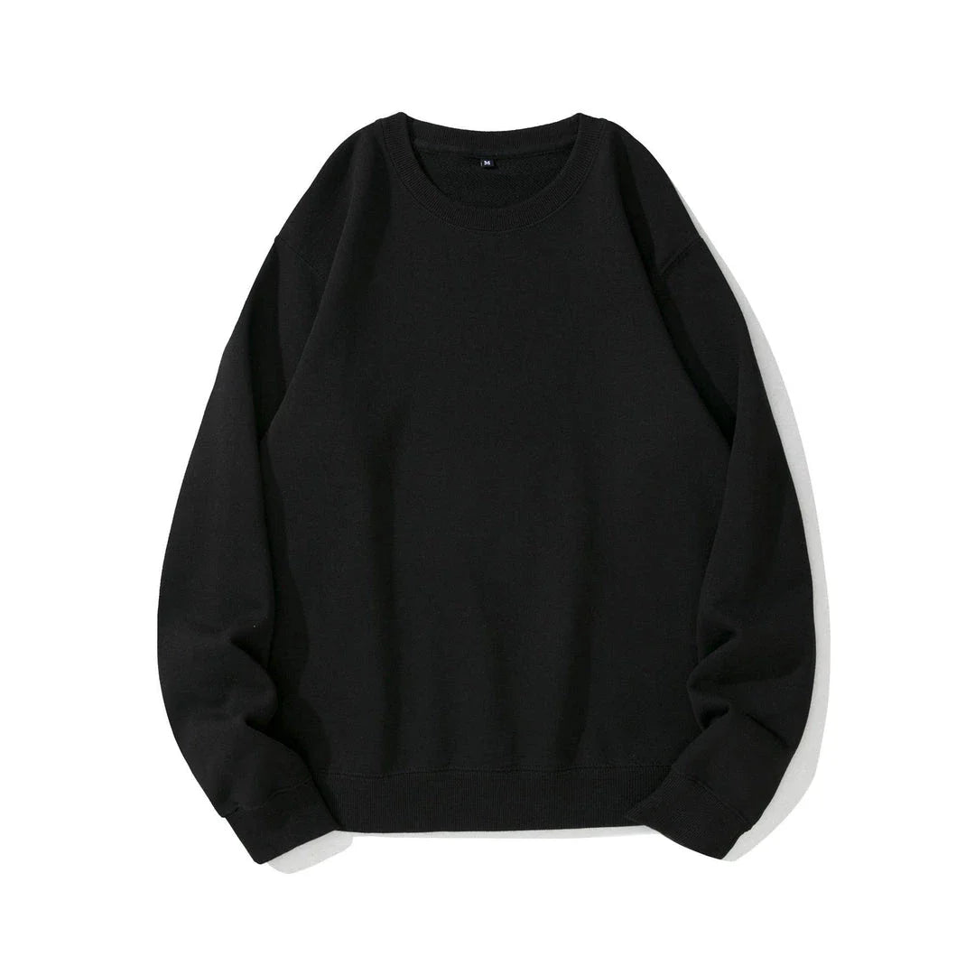 Heavyweight knit pullover sweater in various solid colors, perfect for couples to wear together