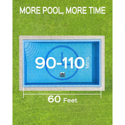 Cordless robotic pool vacuum cleaner with powerful suction, specialized brushes, and intelligent navigation for effortless in-ground pool cleaning