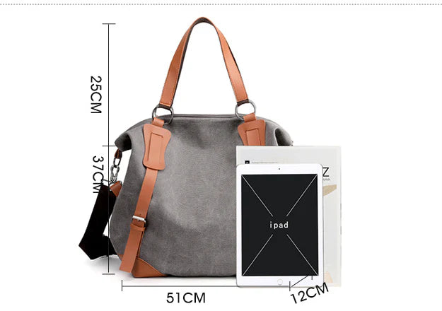 Versatile canvas shoulder bag in khaki color with multiple pockets and adjustable strap for everyday use