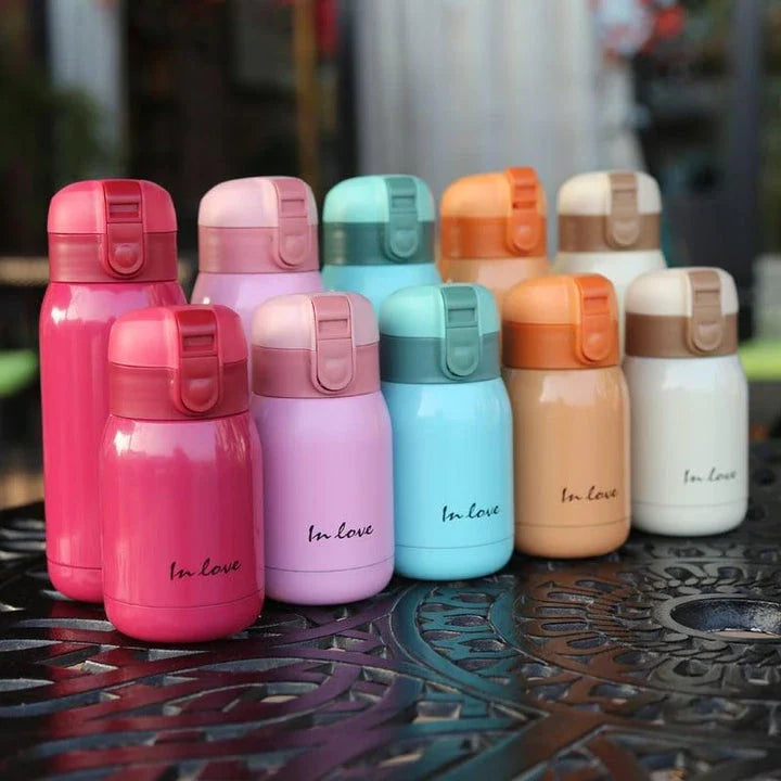 Compact and Insulated Travel Thermos in Various Colors, Perfect for Keeping Beverages Hot or Cold on the Go