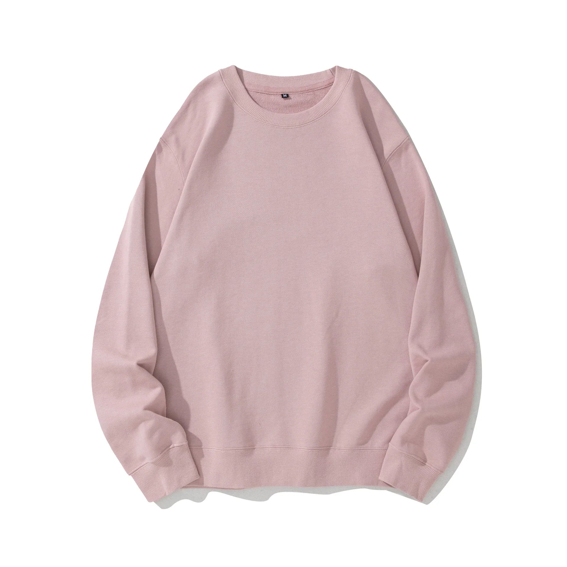 Cozy heavyweight round neck sweater in soft terry fabric, available in multiple colors