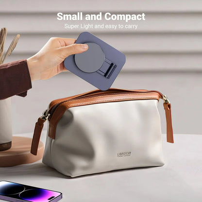 Magnetic phone holder with adjustable stand, made of durable aluminum alloy for hands-free convenience