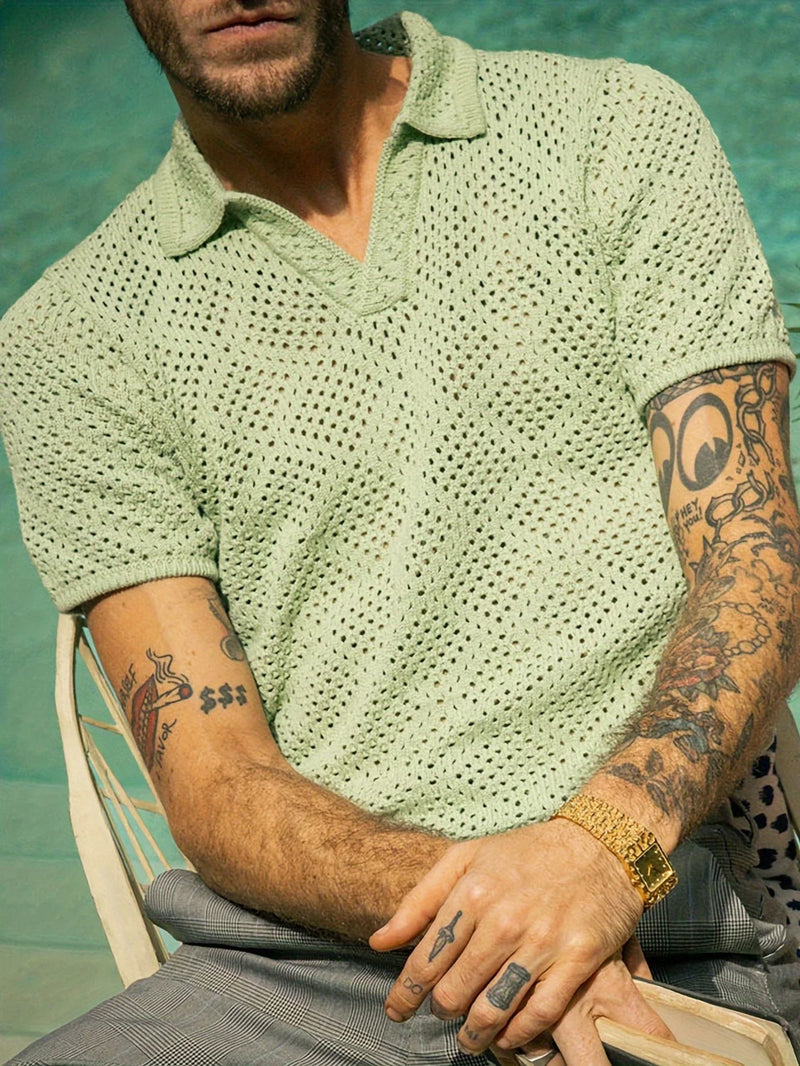 Hhomeenjoy Comfortable & Stylish Men's Knitted Summer Shirt