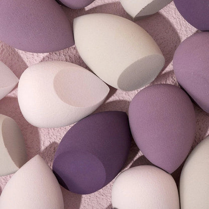 4-piece set of soft, pink makeup sponges for flawless foundation, concealer, and contour application