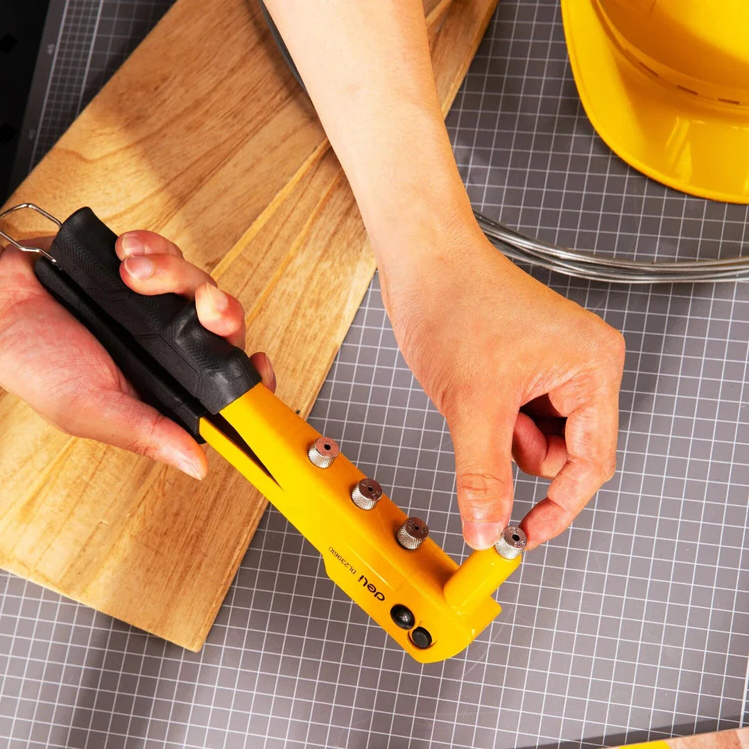 10.5 Inch Single-Hand Manual Rivet Gun for DIY Projects: Durable, Versatile, and User-Friendly Tool for Home Improvement Tasks