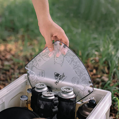 Versatile outdoor dining set with foldable bowl, cup, plate, and coffee drip filter made of durable, heat-resistant polypropylene material