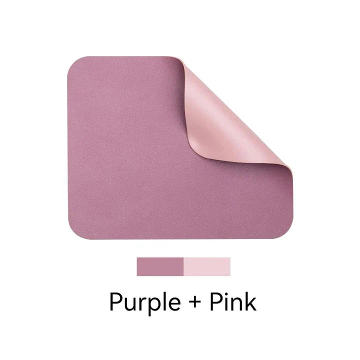 Vibrant Dual-Sided Waterproof Mouse Pad with Pink and Silver Color Options for a Stylish and Functional Desk Accessory