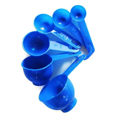 Premium 10-piece plastic measuring cups and spoons set with easy-to-read markings and durable construction.