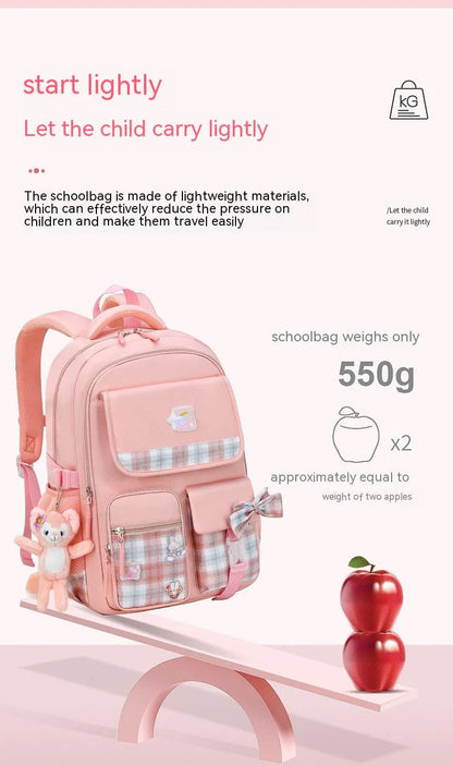 Large capacity cartoon-style backpack for children, featuring a spacious interior, durable nylon construction, and a waterproof, breathable design.