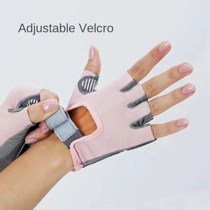 Reflective multi-purpose fitness gloves with liquid silicone material and reflective strips for enhanced grip and visibility during workouts