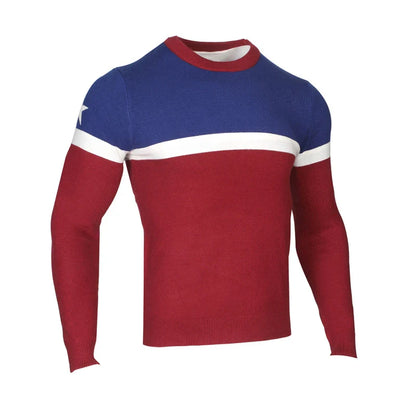 Stylish men's round neck Christmas sweater in various festive colors