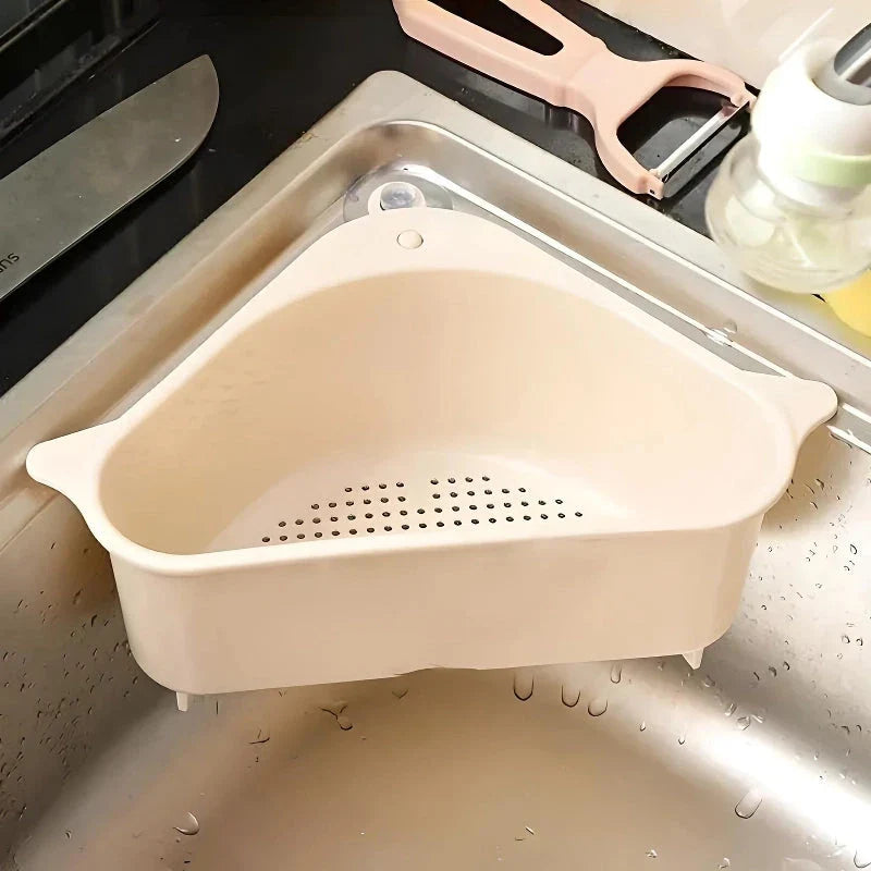 Eco-Friendly Kitchen Sink Organizer Tray with Drain Basket for Leftovers and Soup Separation