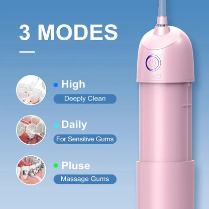 Portable Multicolor Water Flosser with USB Rechargeable Dental Water Jet for Optimal Oral Hygiene