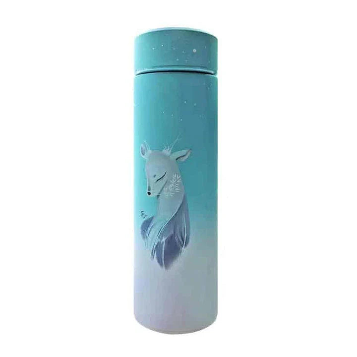 Premium insulated thermos with a sleek deer print design, keeping beverages hot or cold for up to 12 hours