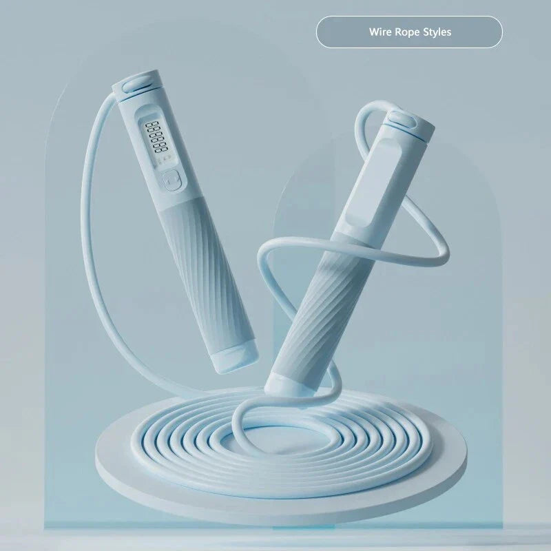 Trendha Cordless Jump Rope with Smart Fitness Tracking - Workout Companion with Digital Counter, Adjustable Intensity, and Quiet Design