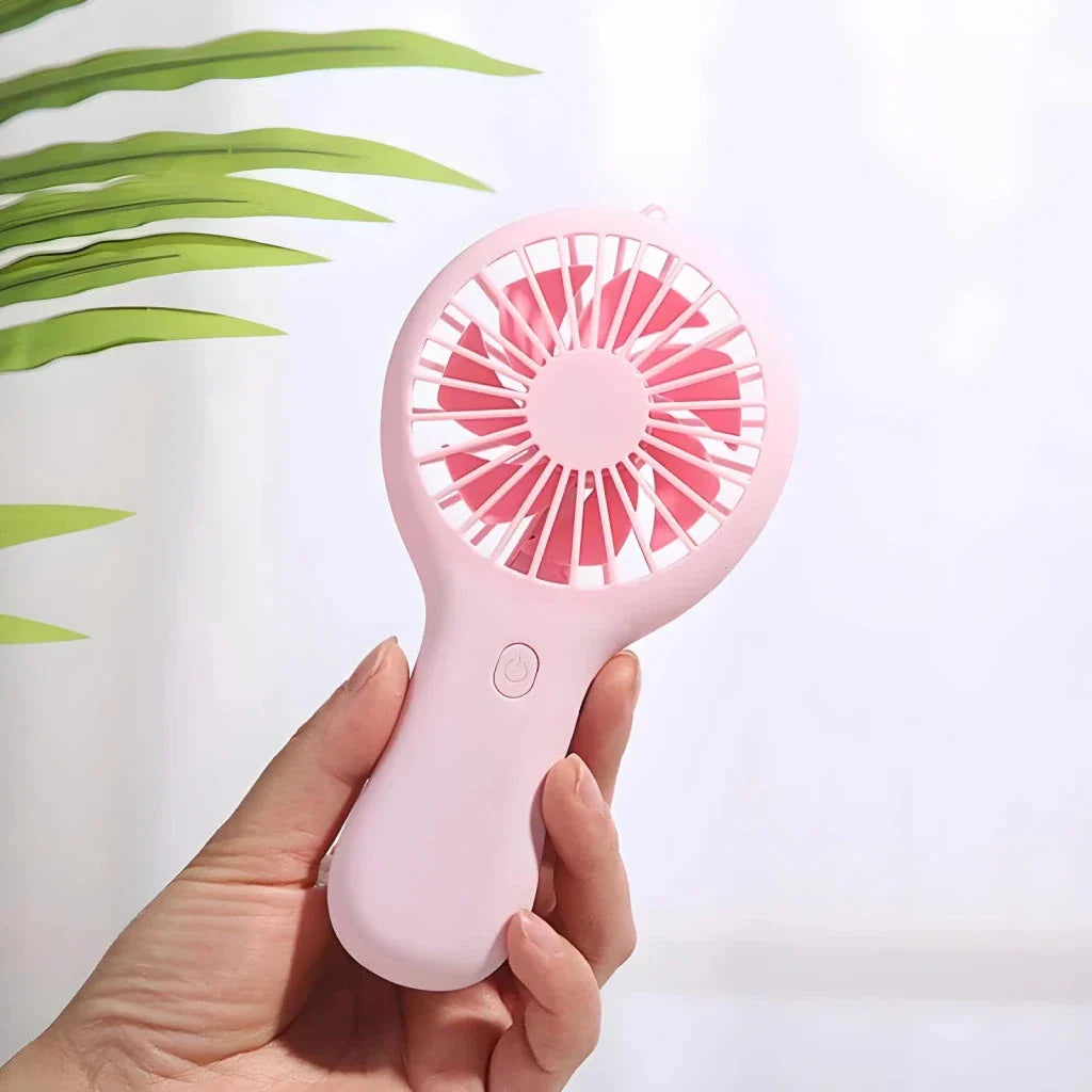 Compact 800mAh Rechargeable Pocket Fan in Blue Color - A Portable, Powerful and Convenient Personal Cooling Device