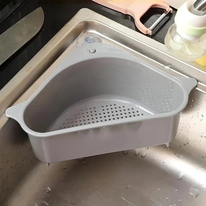 Eco-Friendly Kitchen Sink Organizer Tray with Drain Basket for Leftovers and Soup Separation