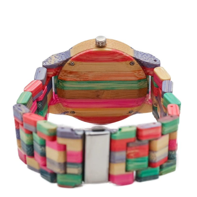 Hhomeenjoy US Stylish Quartz Bamboo Wood Watch - Unique Timepiece for the Modern Lifestyle