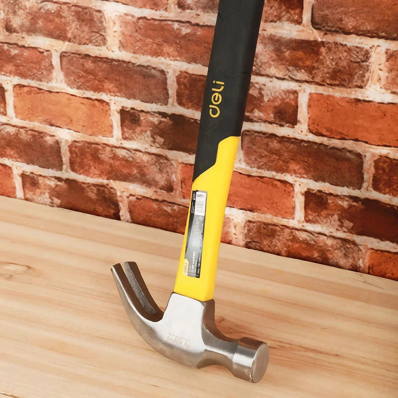 Hhomeenjoy Durable High Carbon Steel Claw Hammer with Comfortable Fiber Handle