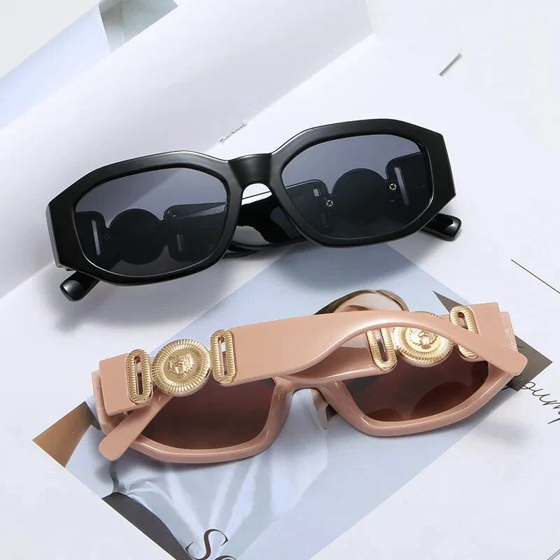 Chic Rectangle UV400 Sunglasses with Polycarbonate Frame and Anti-Reflective Gradient Lenses for Stylish Eye Protection