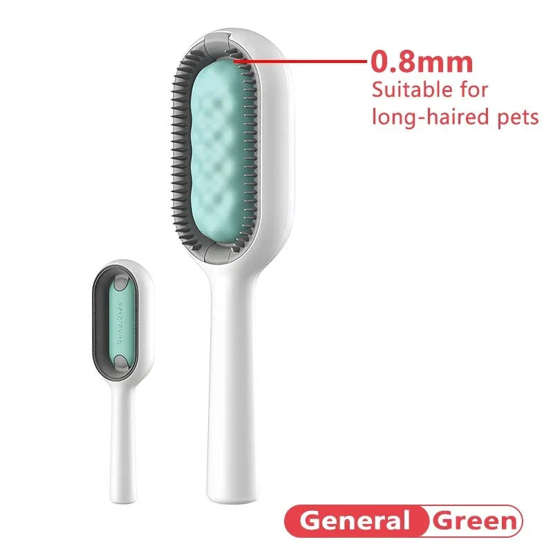 Multifunctional Cat Grooming Brush with double-sided design and skin-friendly comb teeth