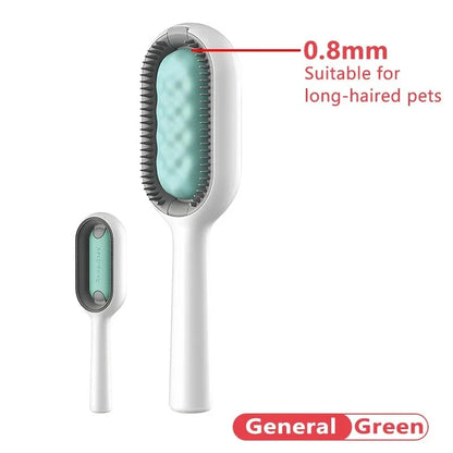 Multifunctional Cat Grooming Brush with double-sided design and skin-friendly comb teeth