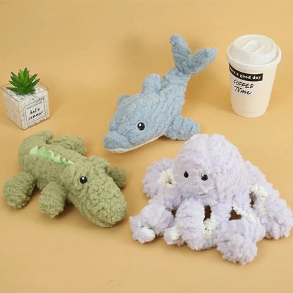 Plush Squeaky Dog Toy in Crocodile, Giraffe, and Elephant Shapes - Durable, Engaging, and Perfect for All Sizes of Dogs
