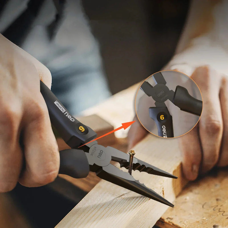 Hhomeenjoy 6-Inch Multi-Purpose Long Nose Pliers for Electricians and DIY Enthusiasts