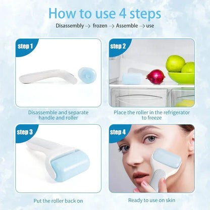 Beauty Revitalizing Ice Roller for cooling facial massage, skin rejuvenation, and pore minimizing