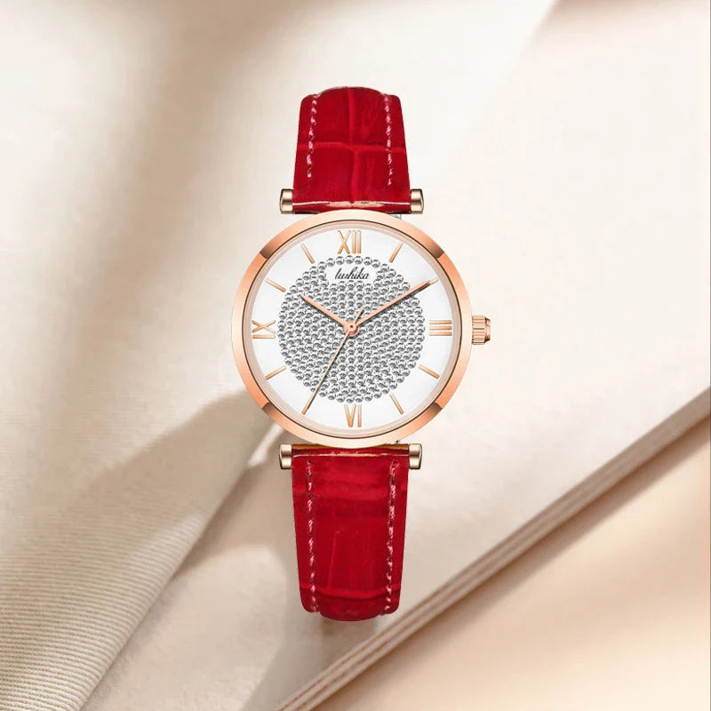 Trendha Quartz Steel Watch with Dazzling Stainless Steel Strap