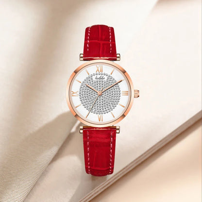 Trendha Quartz Steel Watch with Dazzling Stainless Steel Strap