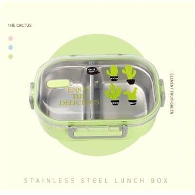A pink stainless steel lunch box with a 650ml capacity, perfect for active kids on the go.