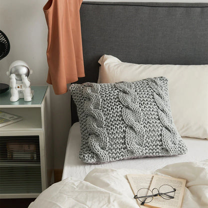 Cozy Luxury Chunky Knit Throw Pillow in various vibrant colors, providing exceptional comfort and style for living rooms, bedrooms, and offices.