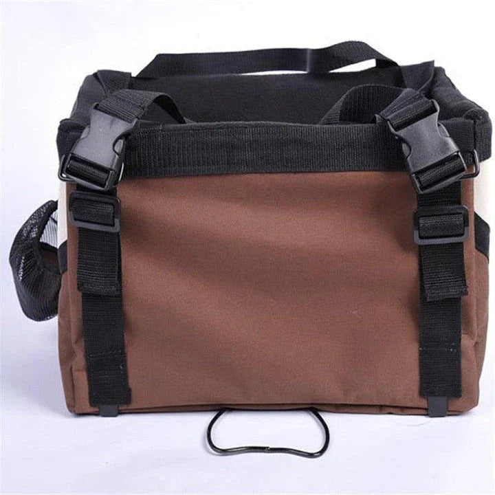 Deluxe Bike Pet Carrier - A stylish and secure way to transport your furry friend on bike rides and outdoor adventures