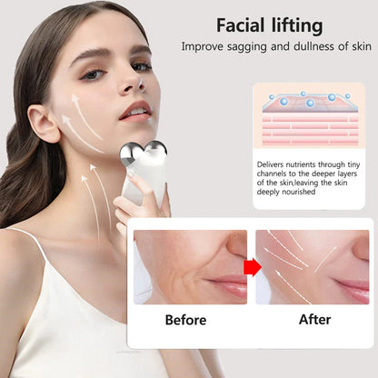 Professional Facial Microcurrent Roller for Lifting and Reducing Double Chin