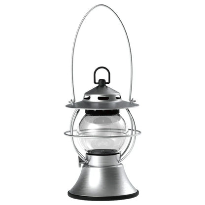 Rechargeable LED Retro Camping Lantern with adjustable light modes, 200-hour runtime, and built-in power bank for outdoor adventures