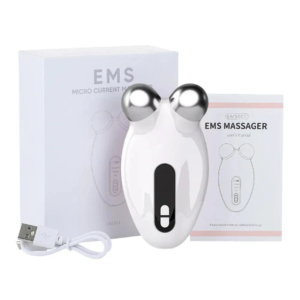 Professional Facial Microcurrent Roller for Lifting and Reducing Double Chin