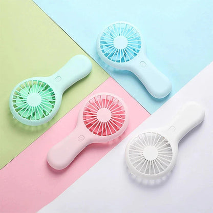 Compact 800mAh Rechargeable Pocket Fan in Blue Color - A Portable, Powerful and Convenient Personal Cooling Device