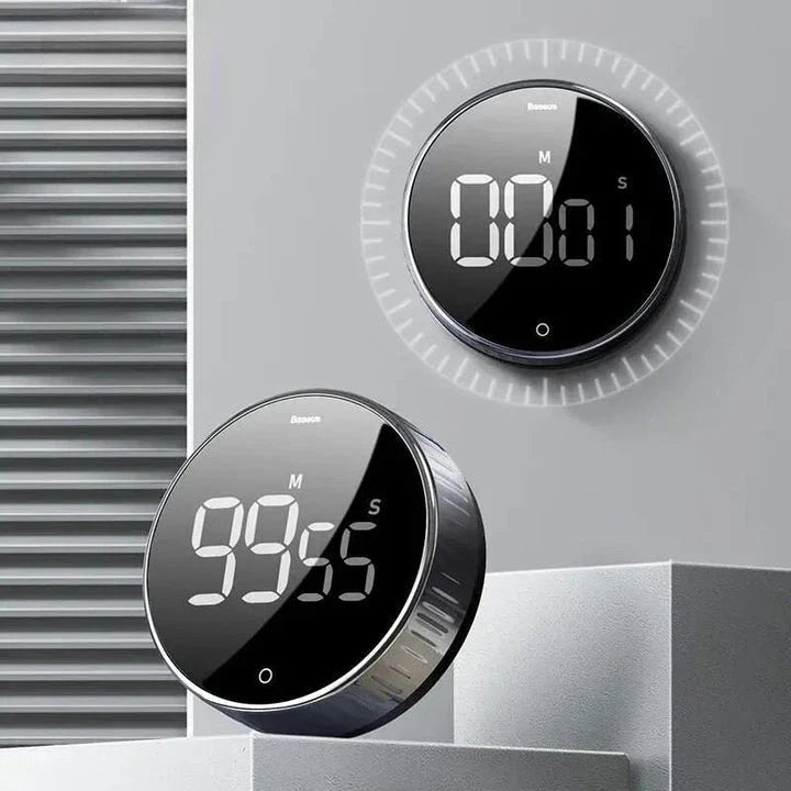 Multi-Function Magnetic Kitchen Timer with Digital Countdown and Stopwatch for Cooking, Exercising, and Time Management