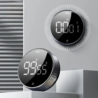 Multi-Function Magnetic Kitchen Timer with Digital Countdown and Stopwatch for Cooking, Exercising, and Time Management