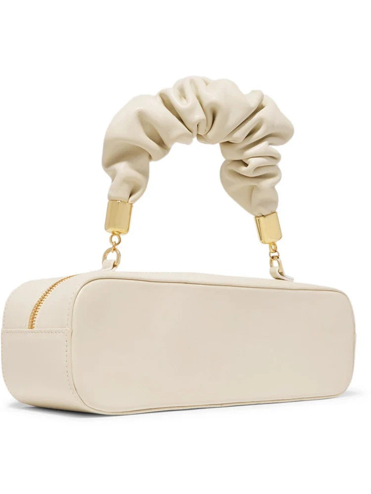 Chic Long Shoulder Diagonal Bag in Beige, Black, Dark Green, and Brown Colors