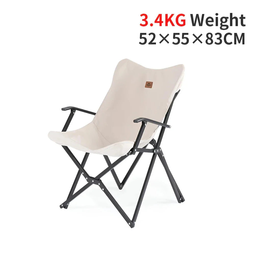 Outdoor Foldable Moon Chair with sturdy aluminum alloy frame and comfortable 600D Oxford cloth seat